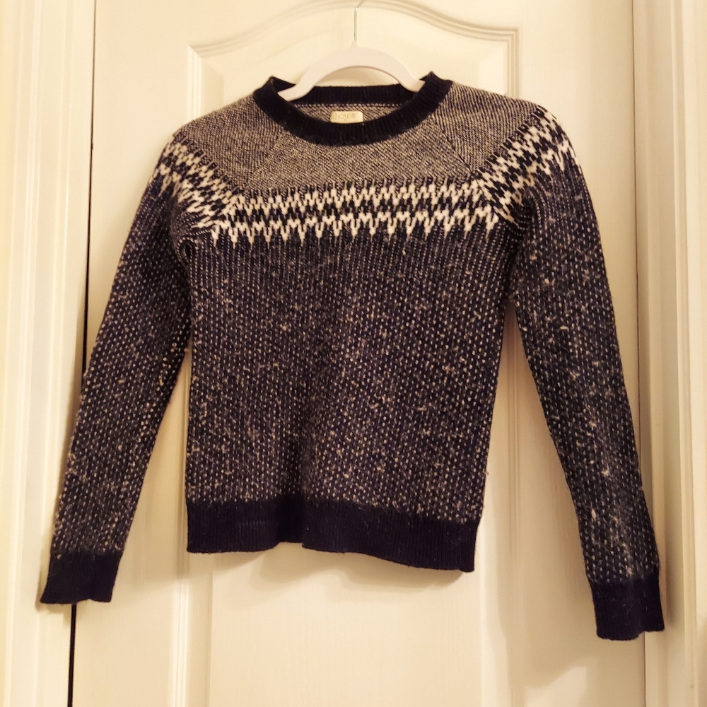 J Crew Womens Pullover Sweater Knitted Wool Crew |xxs |